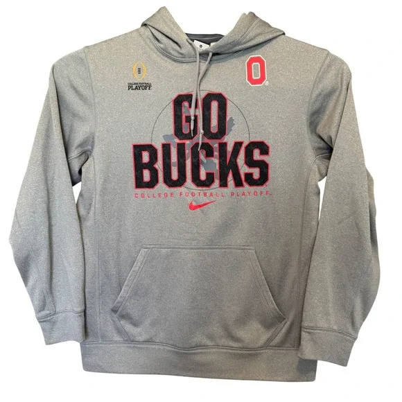 Nike Ohio State Buckeyes Hoodie Medium Therma-FIT Bucks Playoffs Collegiate‎ OSU