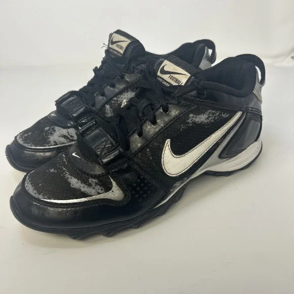 Nike Land Shark Legacy Football Cleats Men's Size 6.5 396231-011 Black‎ White