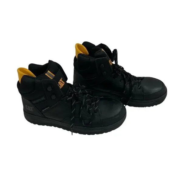 Caterpillar Streamline Court Mid CT Black Leather‎  Mens 9 M New