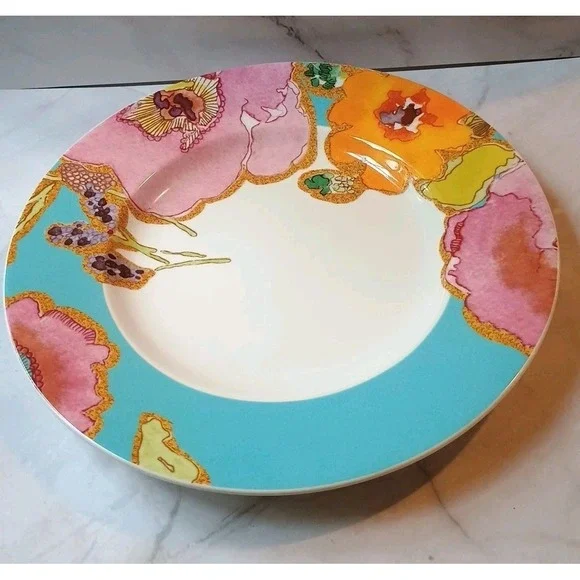 Lenox Floral Fusion by Stephanie Ryan Aqua Blue 7.5