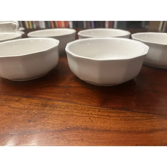 Set Of 6 Vintage Original Heritage White Pfalzgraff Soup Cereal Bowl 5 5/8