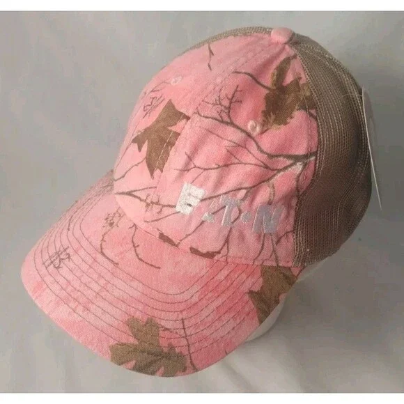 EATON Power RealTree Pink Camouflage Adjustable Snapback  Mesh Back Hat/Cap-NEW!