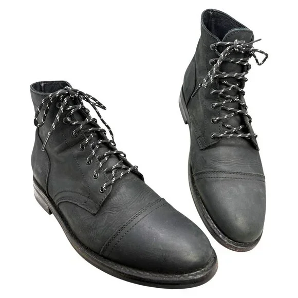 Thursday Boot Co Captain‎ Black Matte Leather Handmade Boots