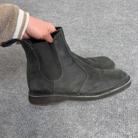 Dr Martens Boots Men 13 Black Leather Walt Chelsea Pull On Doc *READ*