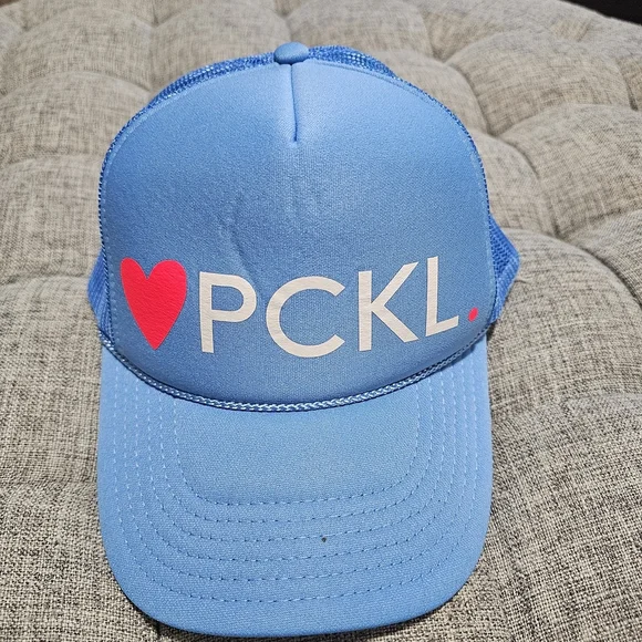 OTTO Blue and Pink Heart Trucker Hat