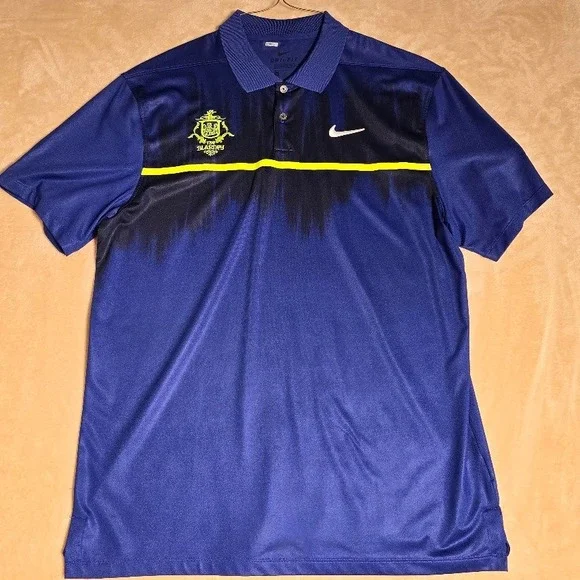 Nike Dri-FIT Men M Blue Ombre The Blarney FCA Fellowship Christian Athletes Polo
