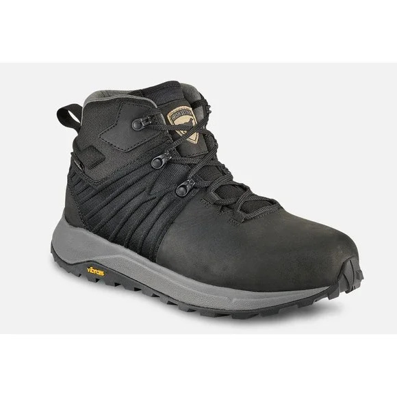 Irish Setter Cascade Mens 5-Inch Waterproof Leather Safety Toe Boot Black 8.5 M