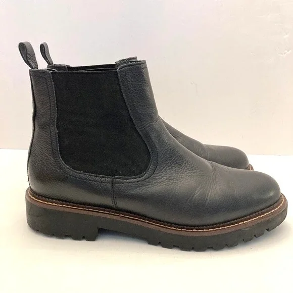 Caslon Miller Water Resistant Lug Chelsea Boot Black Leather Men's 13‎ M Shoes