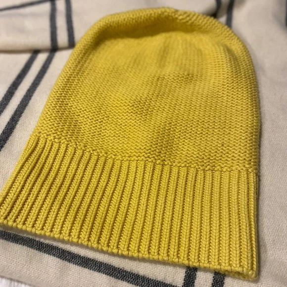 OUTERKNOWN yellow organic cotton slouchy knit beanie hat yellow men's women's