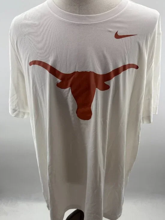 Nike‎ Texas Longhorns Dri-FIT White Tee Shirt Mens XXL New