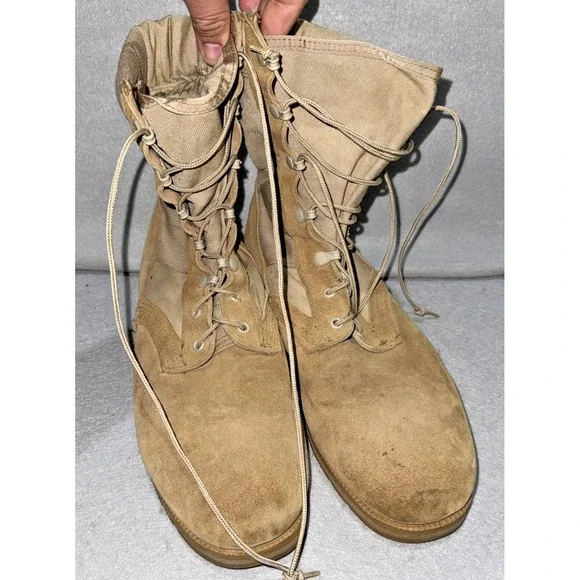 Vibram Gortex Beige Military US Army‎ Flight Combat Boots Mens Size  Unk