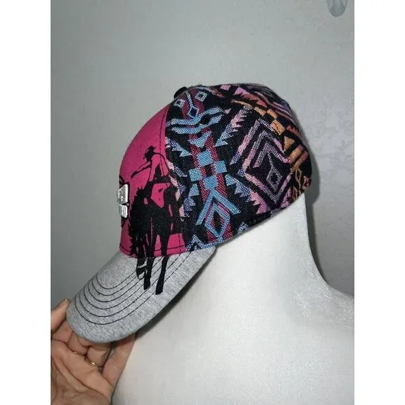 PRCA Pro Rodeo Circuit Western Baseball Hat Aztec Print Southern Adjustable