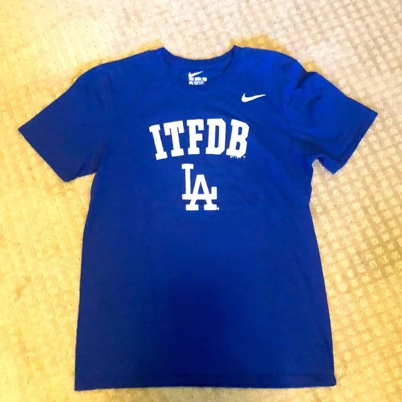 Nike LA Dodgers shirt royal blue “the Nike tee” size small