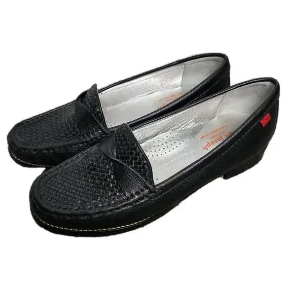 Marc Joseph Women's Shoes Sz 8 Leather Weave Loafers