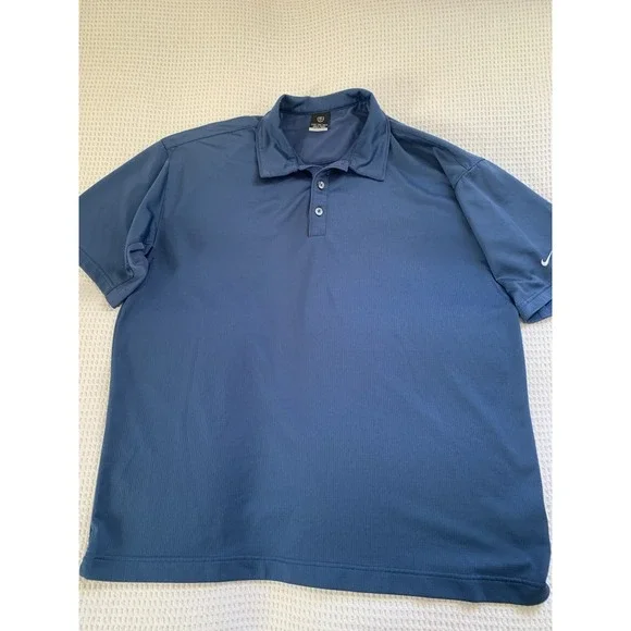 Nike Golf Nike Fit Dry Men XXL Blue Short Sleeve Polo 2XL