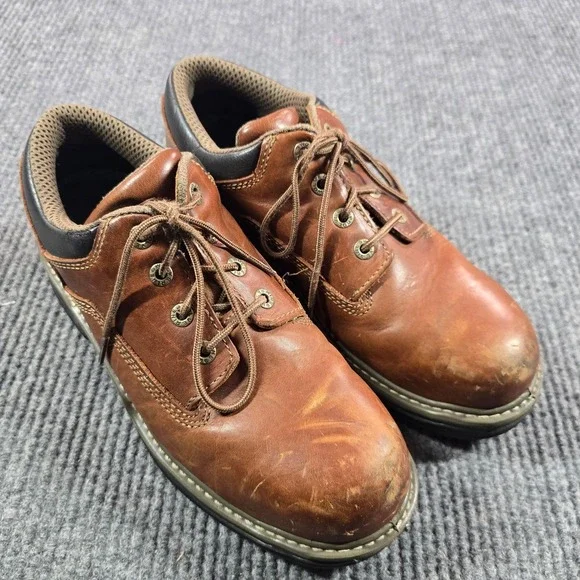 Wolverine Oxford Shoe Mens 11 Raider MultiShox Steel Toe Work Brown W04816