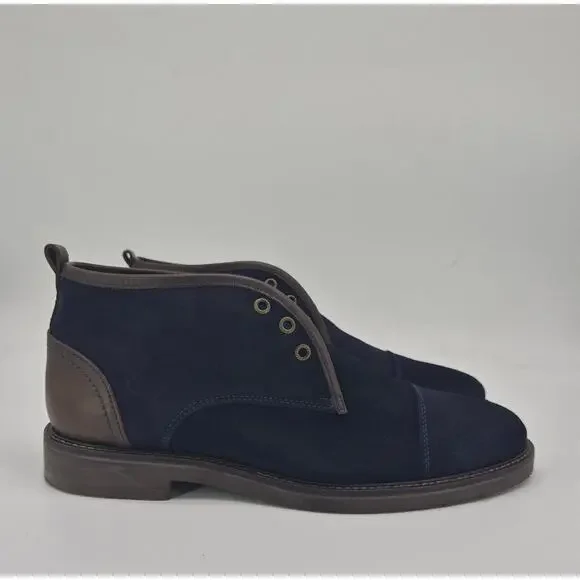 Marc Joseph New York Chukka Boots Men’s Size 41 Navy Brown Suede Leather