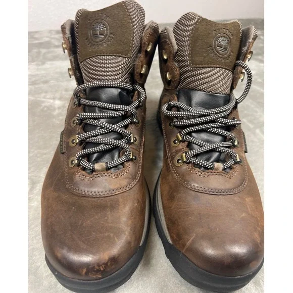 Timberland White Ledge Mid Waterproof Hiking Boots Dk Brown Leather Mens 10.5