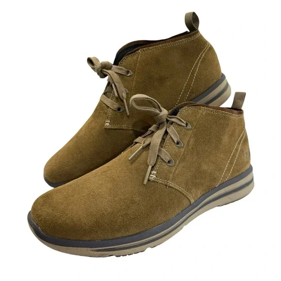 Skechers Doren Boots Men's 10.5 - Brown Marcin Relaxed Fit Suede Leather