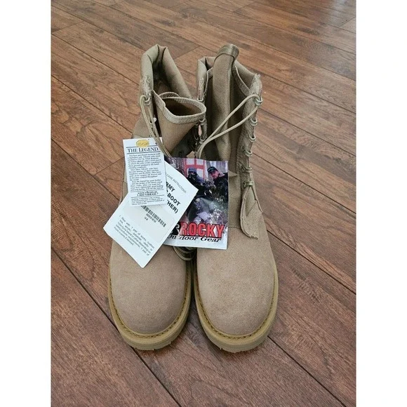 Rocky Military Army Combat‎ Boots Beige Size 14 Brand new with tags