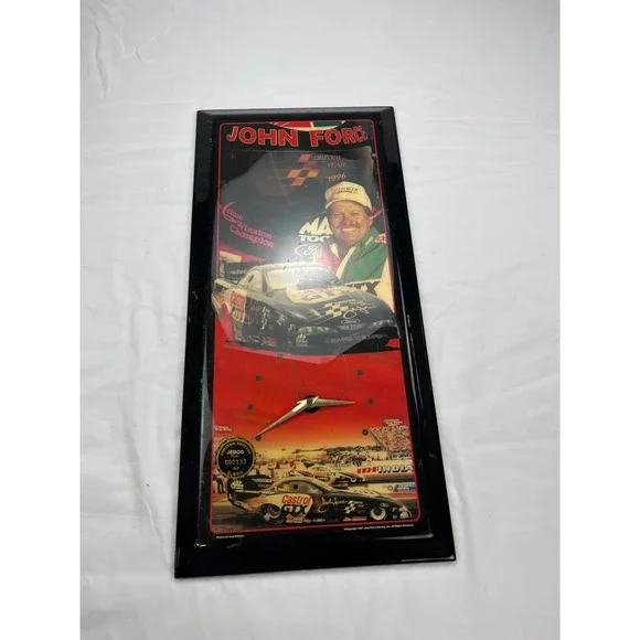 Jebco John Force Racing NHRA Dragster Graphic Wall Clock
