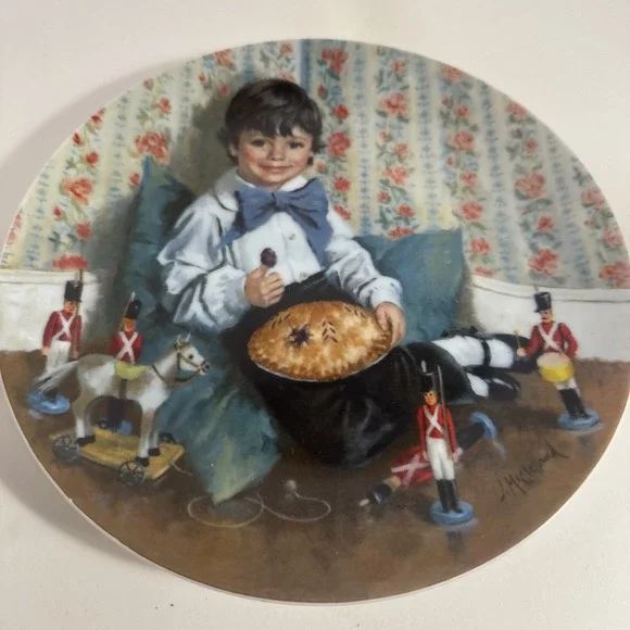 Vintage‎ Collector Plate John McClelland Mother Goose Little Jack Horner