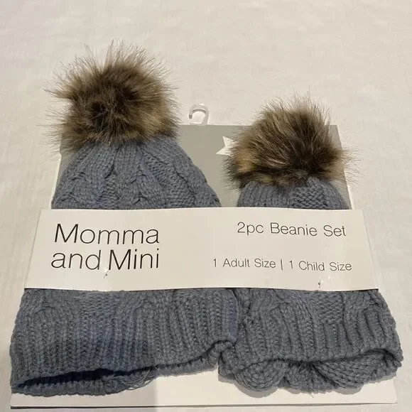 Momma and Mini 2piece Beanie set 1adult and 1child