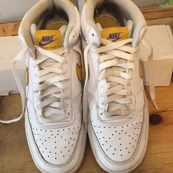 Nike court vision laker shoes