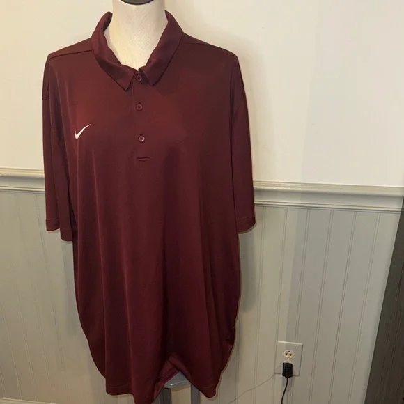Nike Men's Burgundy Polo‎ Shirt size 3XL