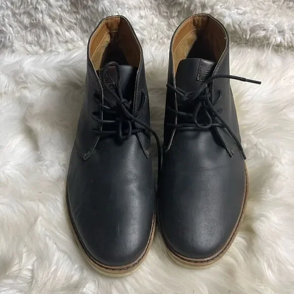 Aldo Men's Laird Boots Synthetic Black Lace Up Size 10 rubber soles.