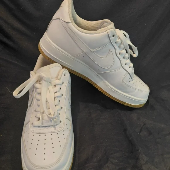 Nike White Sneakers with Tan Sole