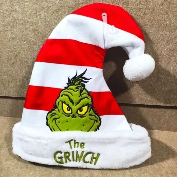 Dr. Seuss Red and White Grinch Holiday Christmas Santa Hat #7