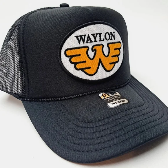 Outlaw Country Retro Vintage American Waylon Jennings Foam Trucker Mesh Snapback