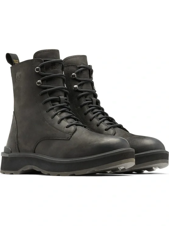 Sorel Black Hi-Line Waterproof Lace-Up Boot Sz 9