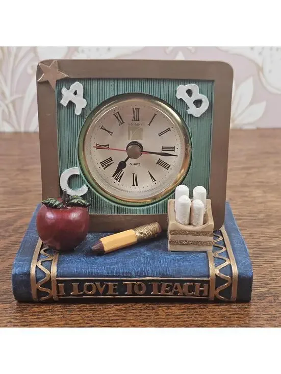 Vanmark I Love to Teach Desk Clock Masters of Learning 2000 Working
