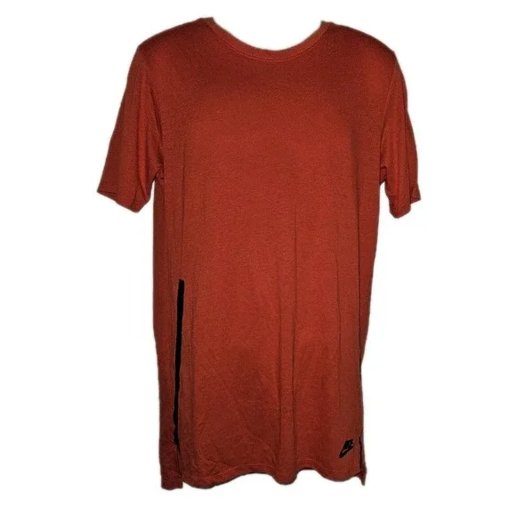 Nike The Nike‎ Tee Shirt Mens Size S Red Black Graphic Stripe Logo Mesh Back NWT