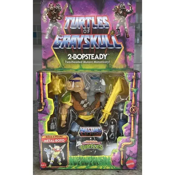 MOTU Masters x TMNT Turtles of Grayskull 2 Bopsteady Mattel Action Figure New