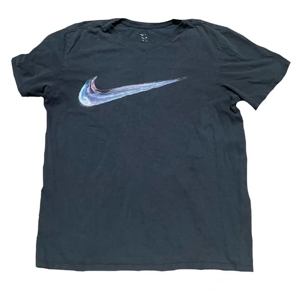 Nike men’s large athletic dri fit black t shirt Nike swoosh men’s activewear