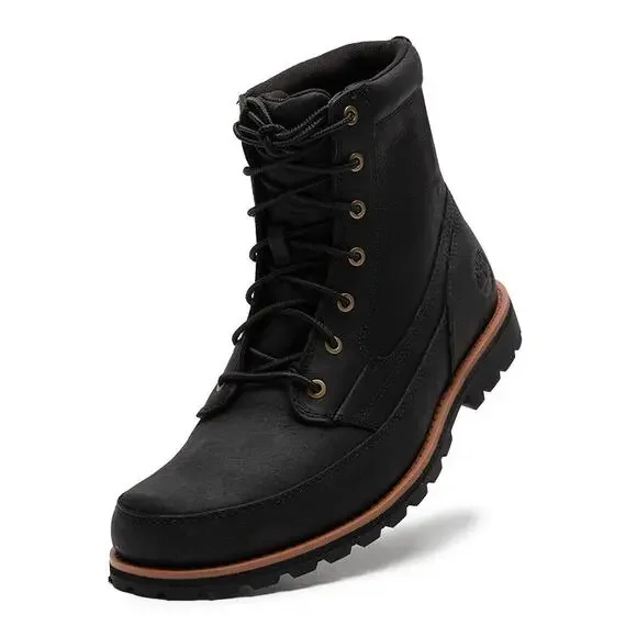 TIMBERLAND MEN'S 9.5 ATTLEBORO MID LACE BOOT JET BLACK NIB TB1A657D015