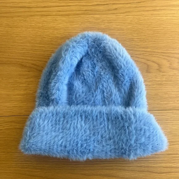 Melrose & Market Cozy Blue Fuzzy Stretchy Ultra Soft Beanie