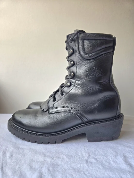 All American Boot MFG Men's 8'' Leather Wildland Firefighting Boots Black Size 8