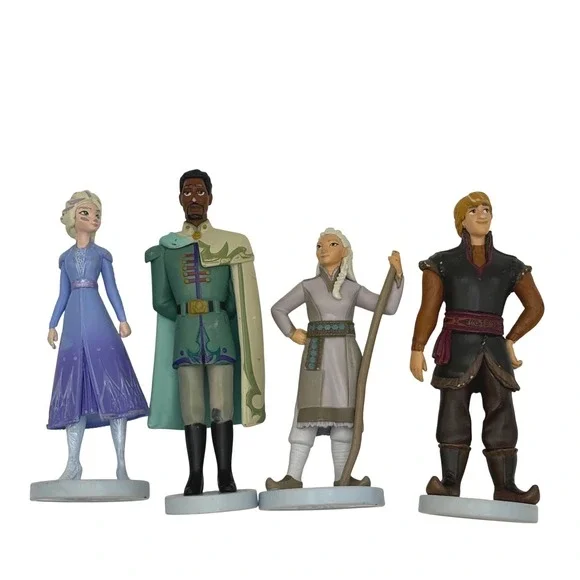 Disney Frozen 2 Figurine Set Elsa Kristoff Mattias Yelena PVC Cake Toppers 4pc
