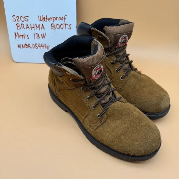 Brahma Boots Waterproof Suede Leather Lace‎ Up Work Boots Mens 13W oil resistant
