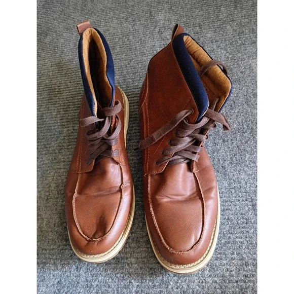 Hawke & Co Men's High Top Brown Boots With Blue Collar Size 13 (I Think)