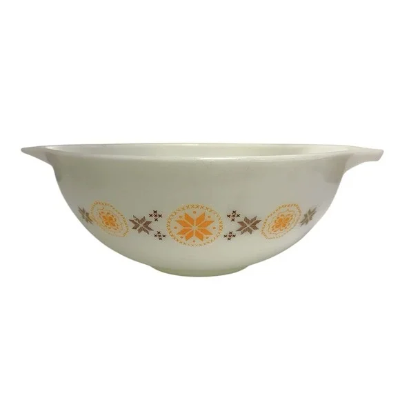 Vintage 1960s Pyrex Town & Country #444 Cinderella Mixing Bowl 4 Quart MCM