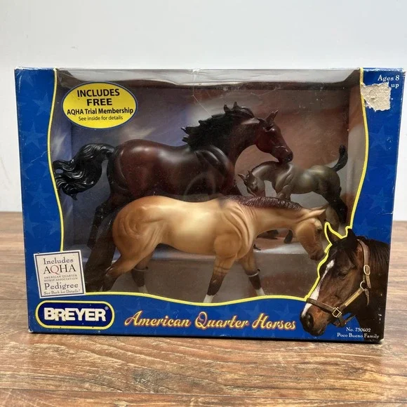 Vintage Breyer #750602 American Quarter Horses Poco Bueno Family New‎ 2007