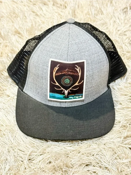 Art 4 All by Abby Paffrath Whapiti Snapback Trucker Hat Gray Black OS