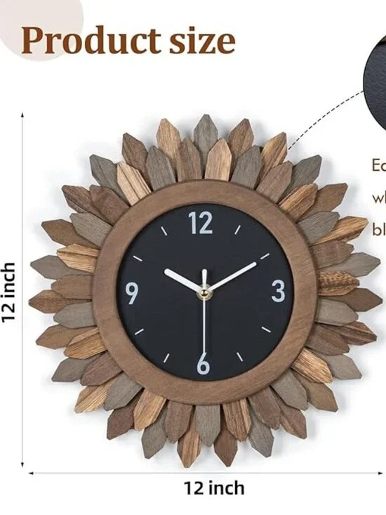 Tricolor Rustic Wood Sunburst Boho 12