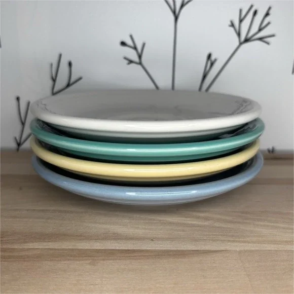 Fiesta Homer Laughlin Ceramic Saucers Set of 4 Made in USA