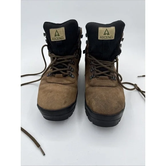 Ascend Vibram Waterproof Leather Hiking Boots Men's Size 10